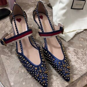 Gucci kitten heels, never worn